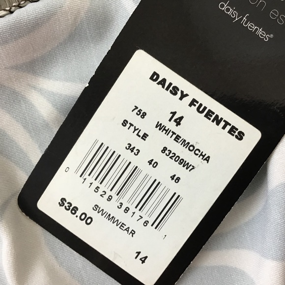 Daisy Fuentes Hipster Bikini Bottom Brown & White Swirl Print - Picture 7 of 7